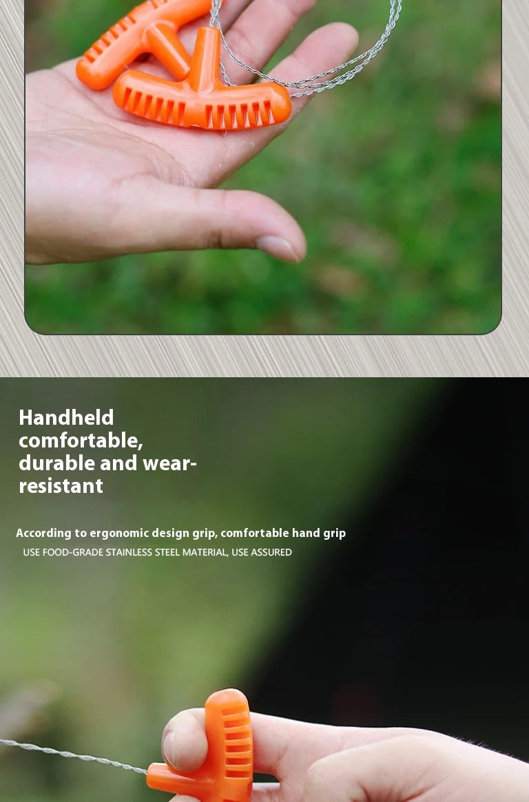 Portable Stainless Steel Mini Pocket Survival Tool With PP Handle for Water Grass Wire Cutting Barbecue Camping and Hiking