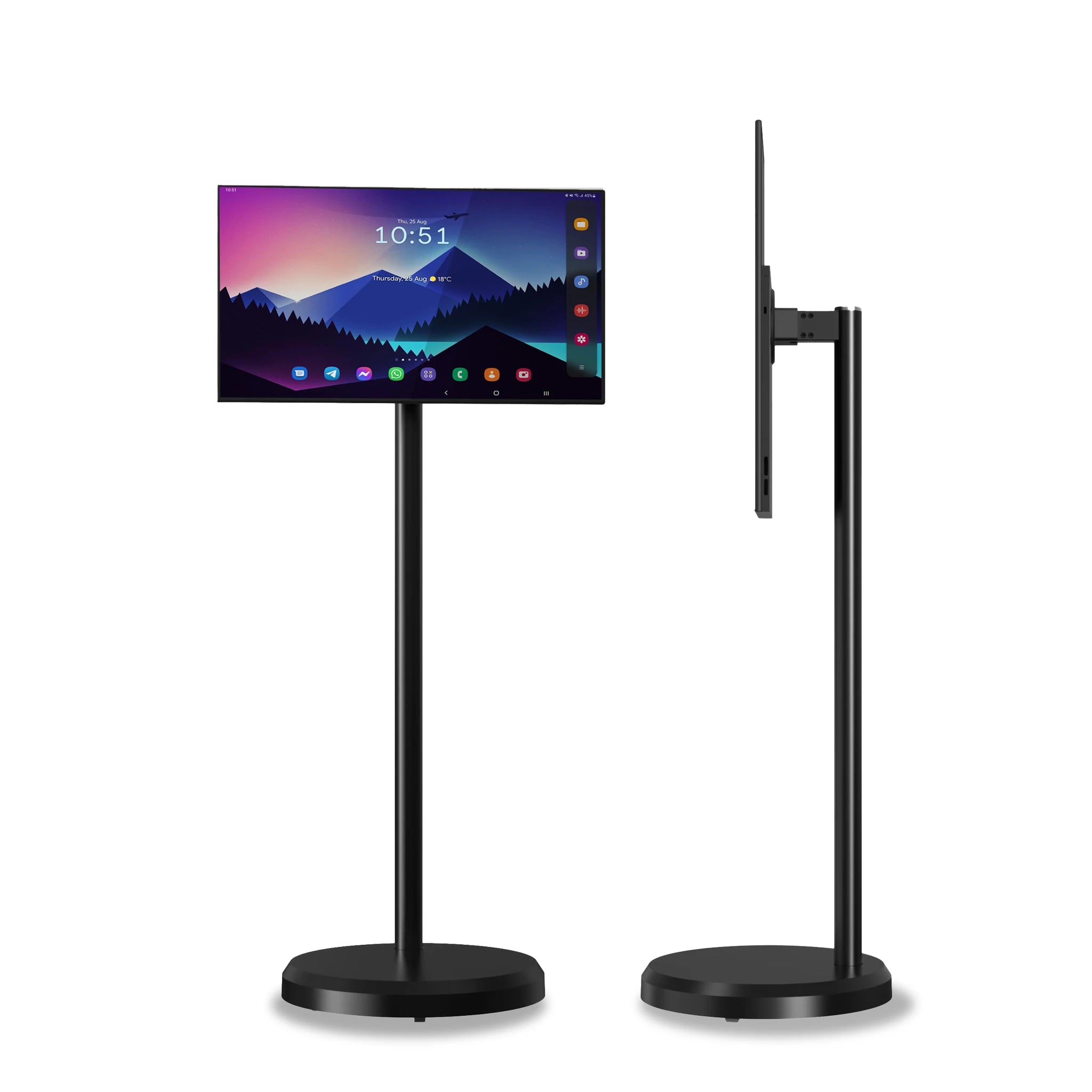 Portable 22 Inch HD Smart TV with LED Backlight and WiFi for Travel and Outdoor Entertainment 21.5 Inch HDTV Screen