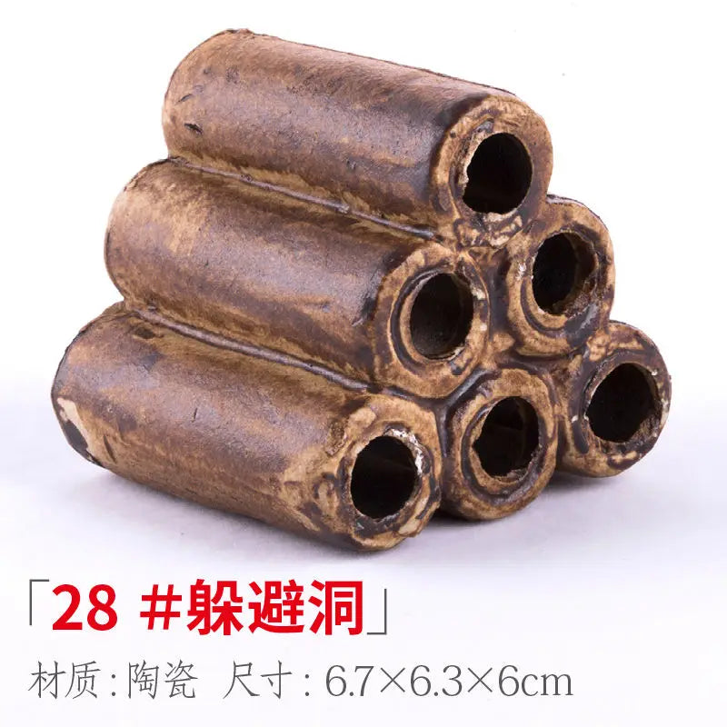 Retro Ceramic Decoration Fish Tank Shrimp Tank Dodging House Spawning Fish Hiding Landscaping Aquarium Decor Accessories