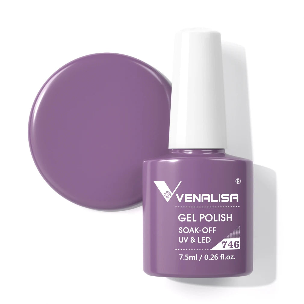 VENALISA Nail Gel Polish Full Coverage Holographic Camouflage Nail Varnish Manicure Lacquer Polish Soak Off UV LED Lacquer 7.5ML