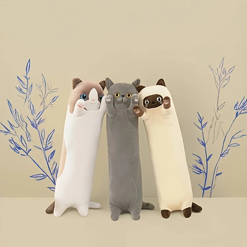 Long Cat Plush Toys Long Strip Clip Legs Cat Doll Pillow Girls Sleep Plush Toy Doll Cuddle Lazy Sleep With Sleeping Doll