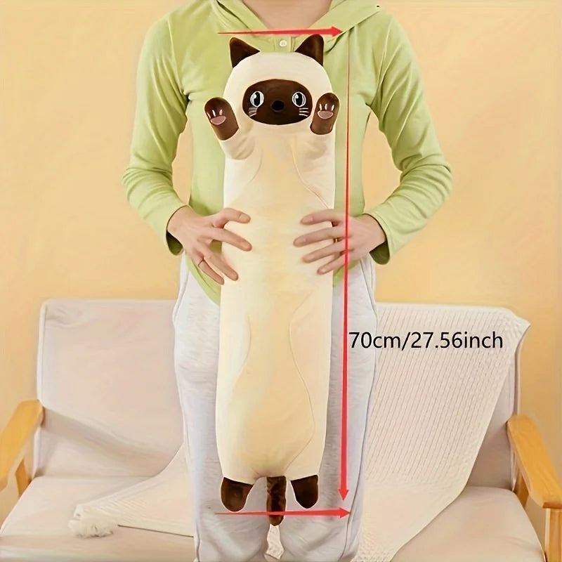 Long Cat Plush Toys Long Strip Clip Legs Cat Doll Pillow Girls Sleep Plush Toy Doll Cuddle Lazy Sleep With Sleeping Doll