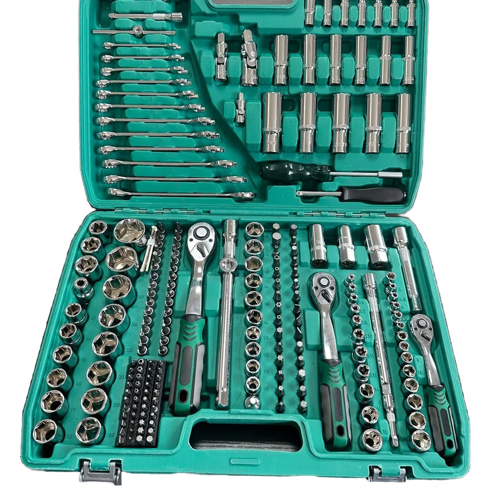 216pcs Auto Car Repair Set Vehicle Hardware Tools with Wrench Socket Industrial Grade  OEM Customized Packaged in Box