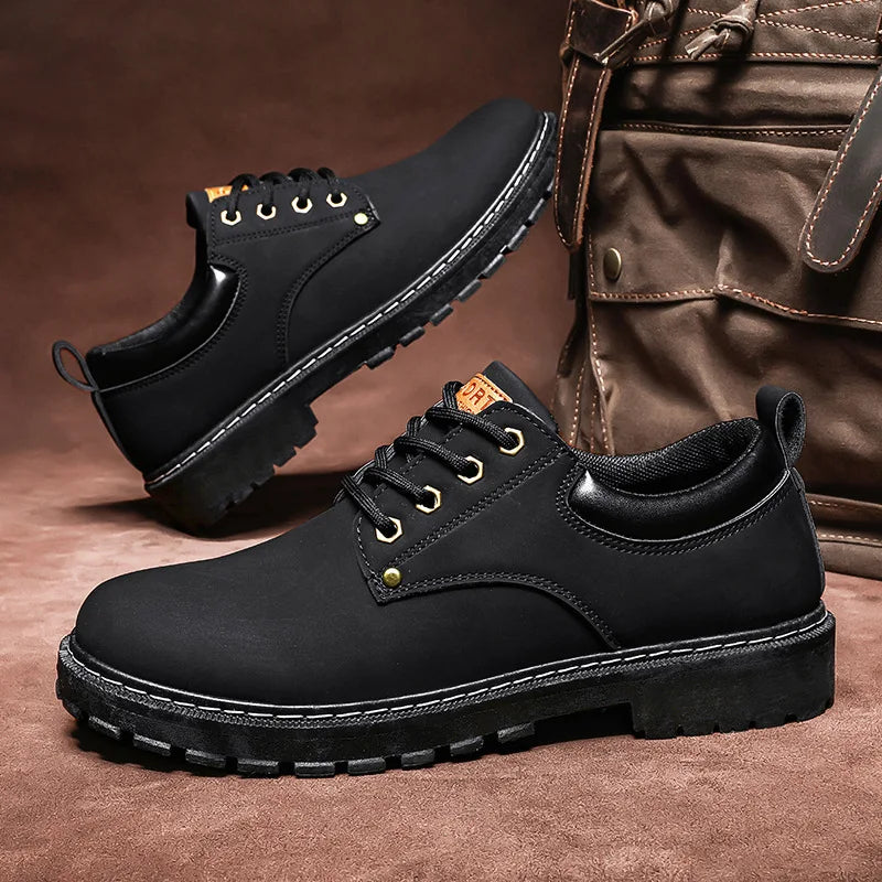 Mens Anti-slip Safety Waterproof Working Shoes Outdoor Rubber Walking Style Shoes