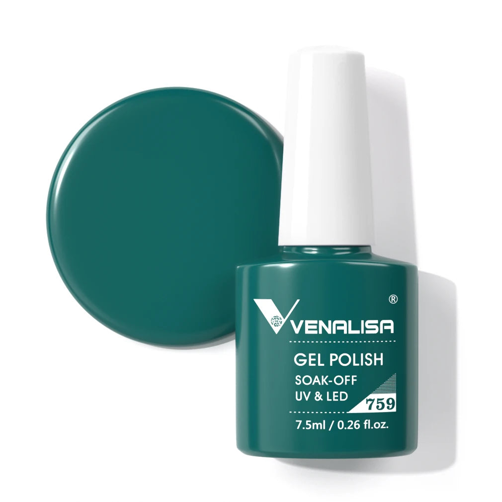 VENALISA Nail Gel Polish Full Coverage Holographic Camouflage Nail Varnish Manicure Lacquer Polish Soak Off UV LED Lacquer 7.5ML