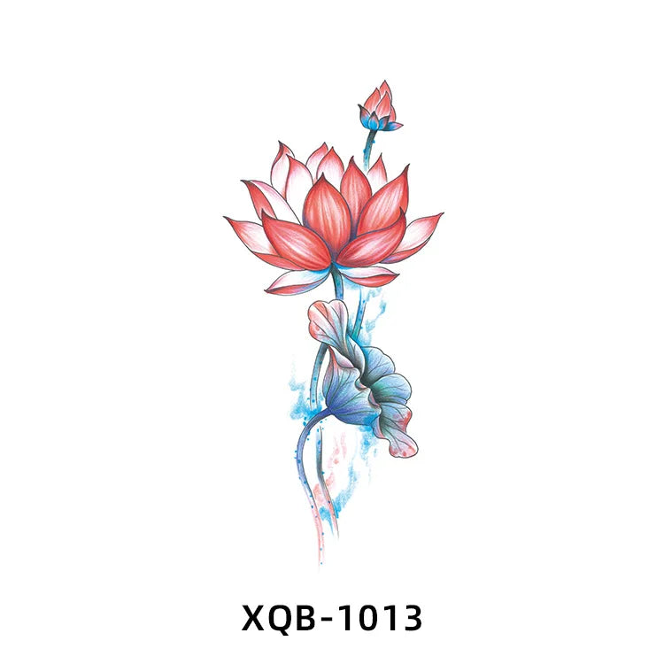 2025 New Waterproof Color Butterfly Flowers Temporary Tattoo Sticker Wholesale Arm/Chest Tattoo Decal for Body Application