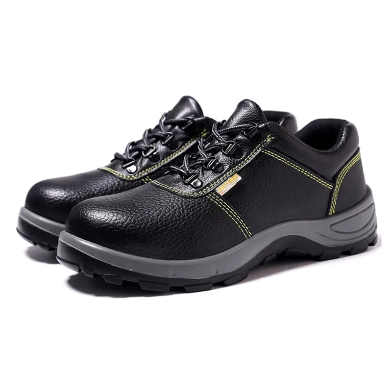 China Black Cow Leather Safety Shoes Anti-smashing Anti-poercing Safety Working Shoes