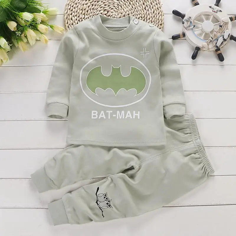 Fall Baby Unisex Clothes 2021 New Children Pure Cotton Underwear Set Printed Cartoon Baby Outfits Leisure Wear Infantil Suits