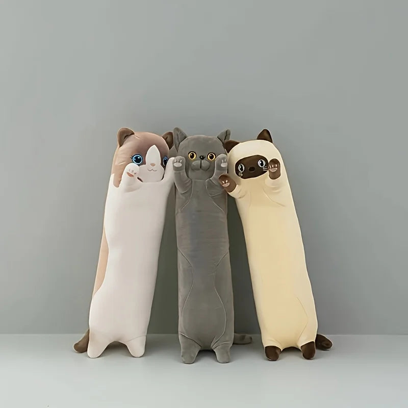 Long Cat Plush Toys Long Strip Clip Legs Cat Doll Pillow Girls Sleep Plush Toy Doll Cuddle Lazy Sleep With Sleeping Doll