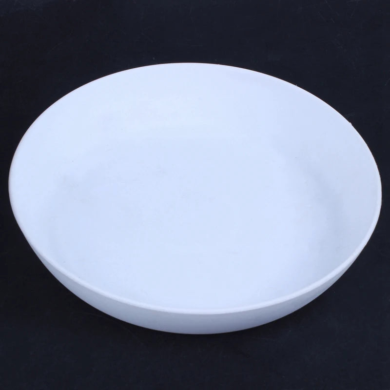 Plastic Plant Flower Pot Planter With Saucer Tray Round Gloss Home Garden Decor, White Upper Caliber -, 17cm / 6.69"