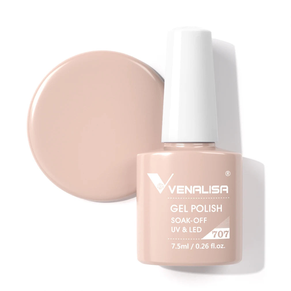 VENALISA Nail Gel Polish Full Coverage Holographic Camouflage Nail Varnish Manicure Lacquer Polish Soak Off UV LED Lacquer 7.5ML