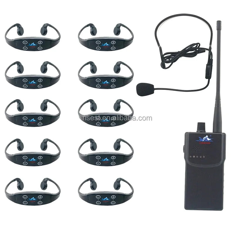 H906A Underwater Wireless Open Water Coaching 1000 Meters Distance Suffering Sailing Swimming Bone Conduction Receiver Headset
