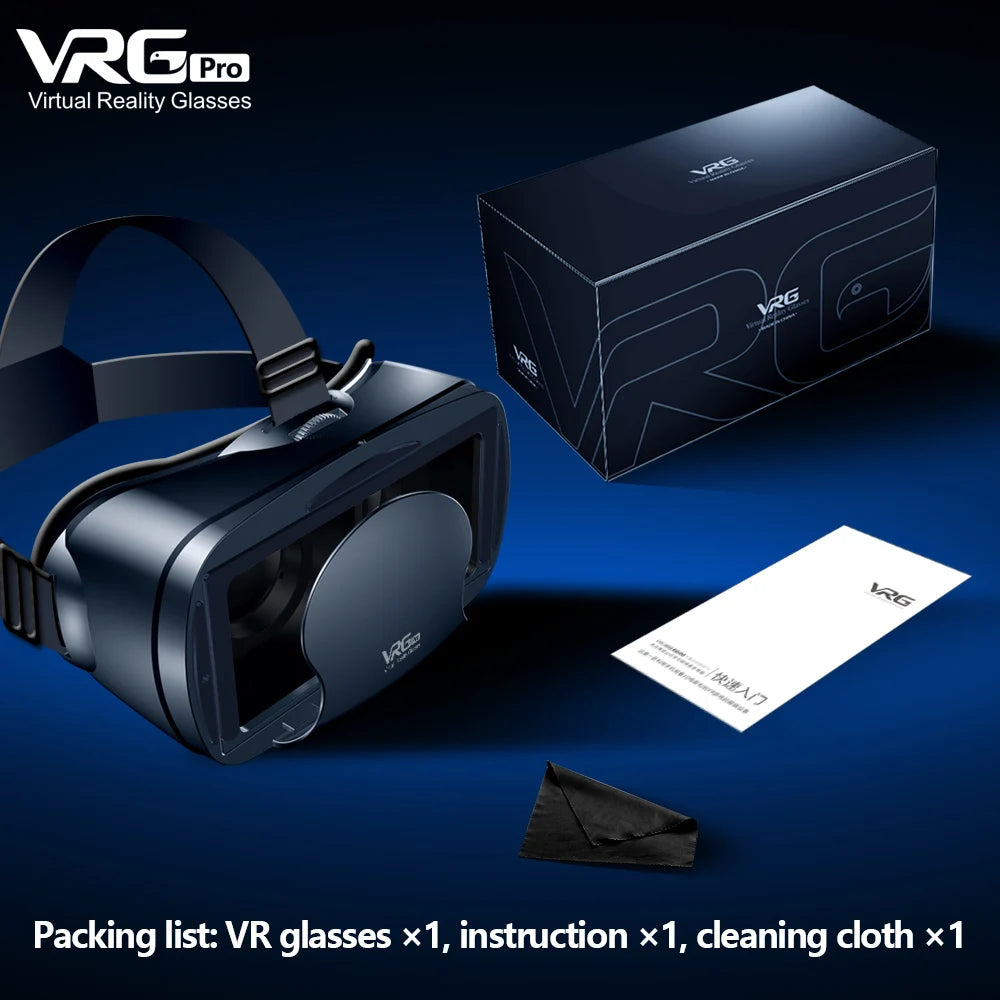 5-7 Inch VR 3D Virtual Reality Headset Glasses Compatible with iPhone & Android for Movies & Games