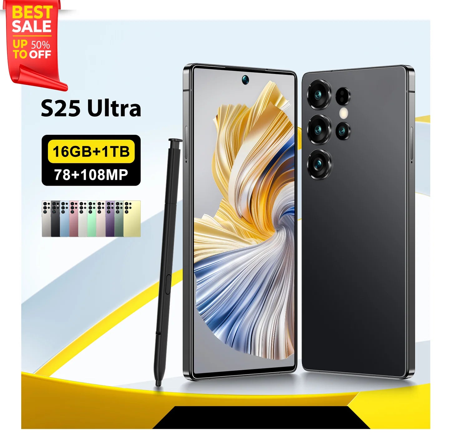 2025 Latest S25 Ultra Smart Phone 16GB +1TB Telephone &gaming Phone Dual SIM Dual Standby Deca Core Global Version