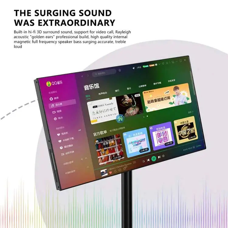 Most Popular 21.5 Inch Android 12 Jcpc Smart Screen Follow by Me Kitchen Television Sets Black Smart Tv for Home Business Gaming