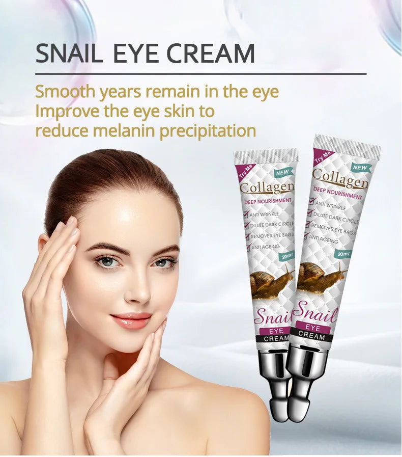 Snail Collagen Eye Cream Firming Moisturizing Anti Dark Circles Remove Eye Bags skincare Eyes Creams Skin Care for Eyes