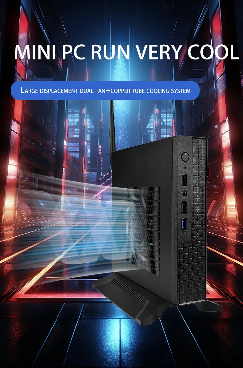 Professional Industrial Gaming Mini PC Portable Home Pocket Size Computer with AU/US Plugs New Condition for Home & Office Use