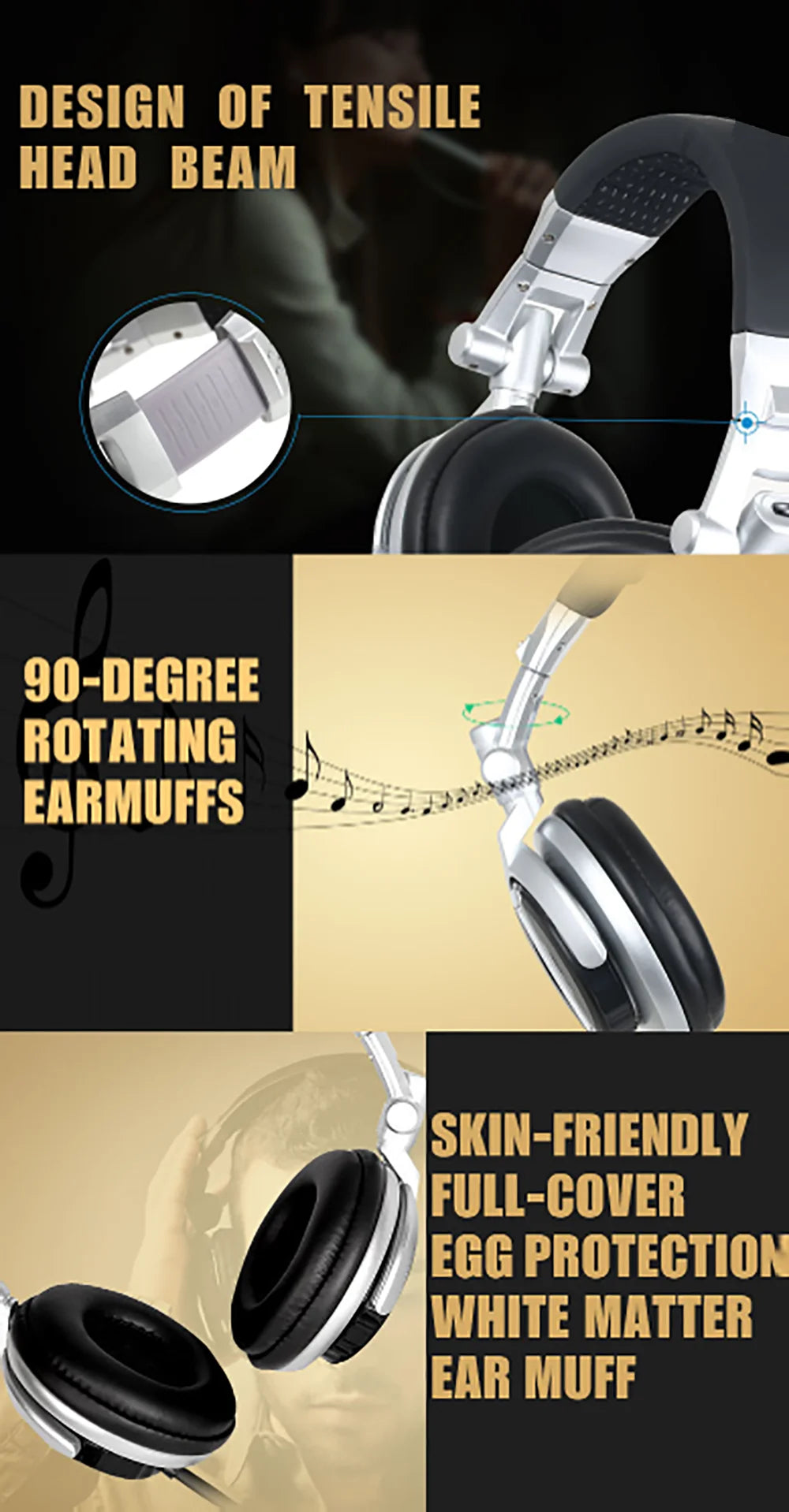 GAE-900 Monitor Headphones Player Game Console Headset Noise Cancelling Recording Studio Headset