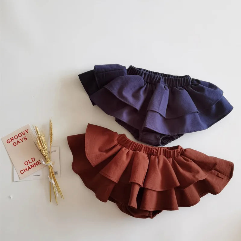 Christmas Baby Girls Skirt Pants Vintage Princess Girls Bloomers Toddler Girls Clothing Children Tutu Skirt 0-4 Years