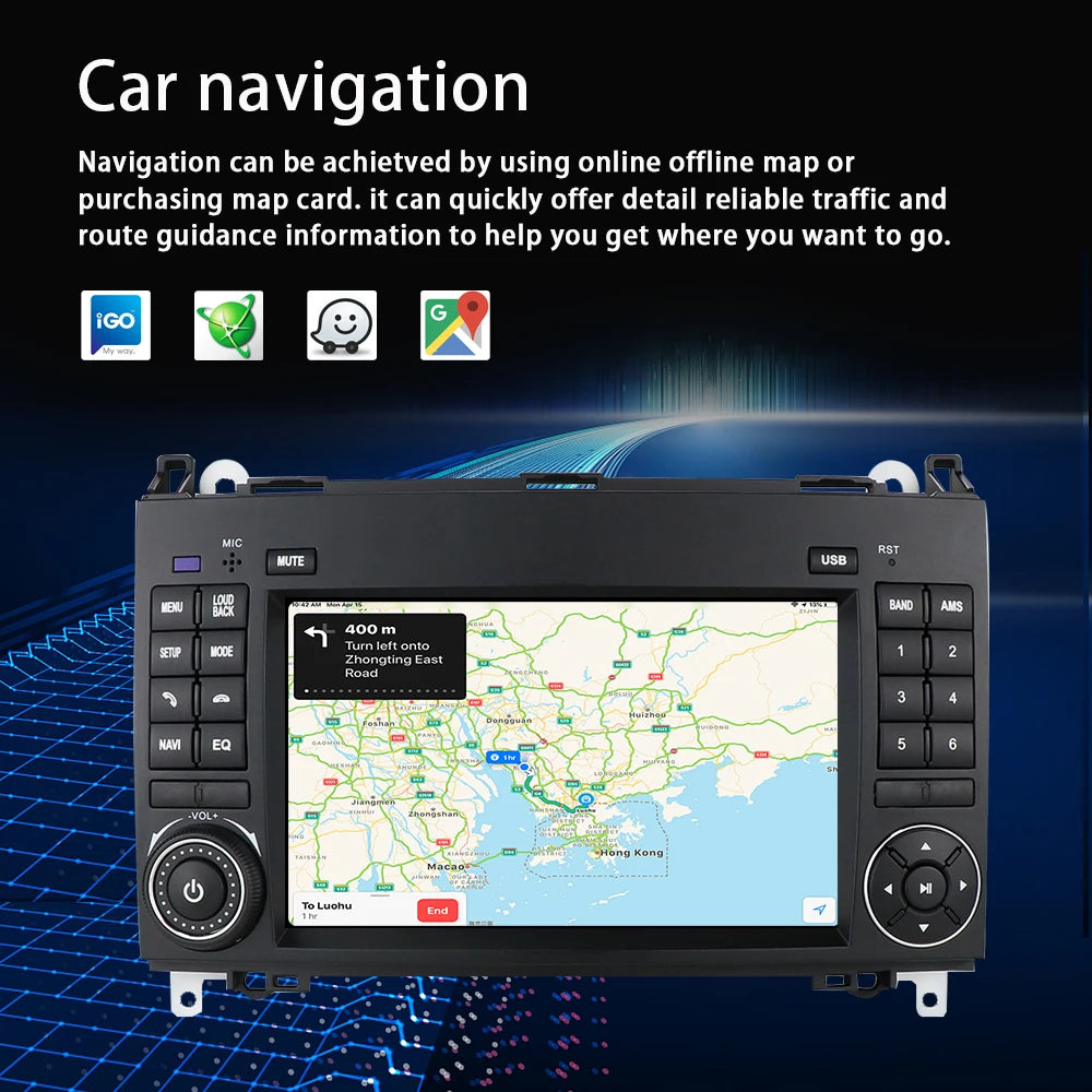 LELV  7" 4-core 8-core Android 13 Car Dvd 4g Dab+ Dsp for Benz B200 Viano Vito Android Car Post
