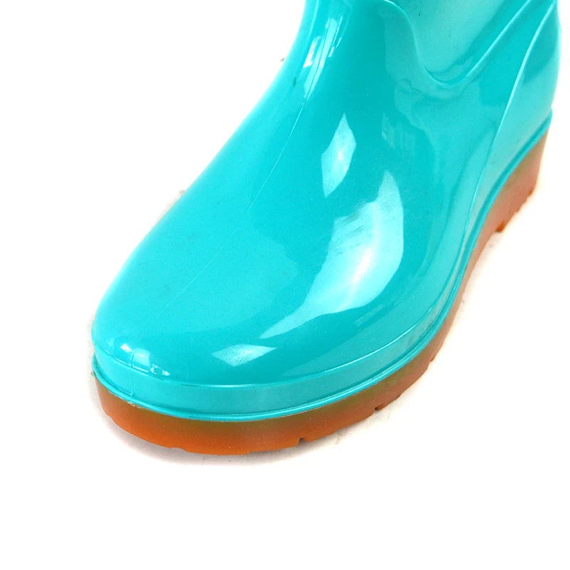 UP Fashion Women Rain Boots Anti slip Wear Resistant Low Tube Rain Boots Working Shoes Wellington