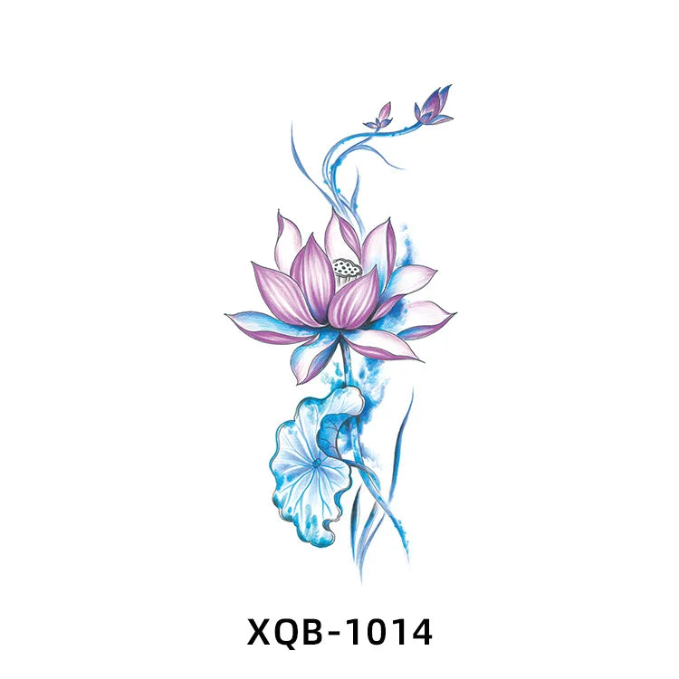 2025 New Waterproof Color Butterfly Flowers Temporary Tattoo Sticker Wholesale Arm/Chest Tattoo Decal for Body Application