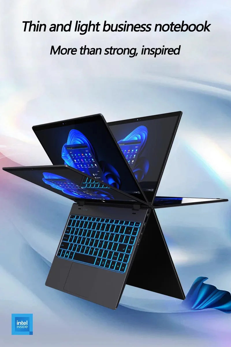 14" Touch Screen N100 Touch Screen Student Laptop DDR4 8G16g 32g Ram Pc Portable Notebook Computer 360 Degree Foldable PC Tablet