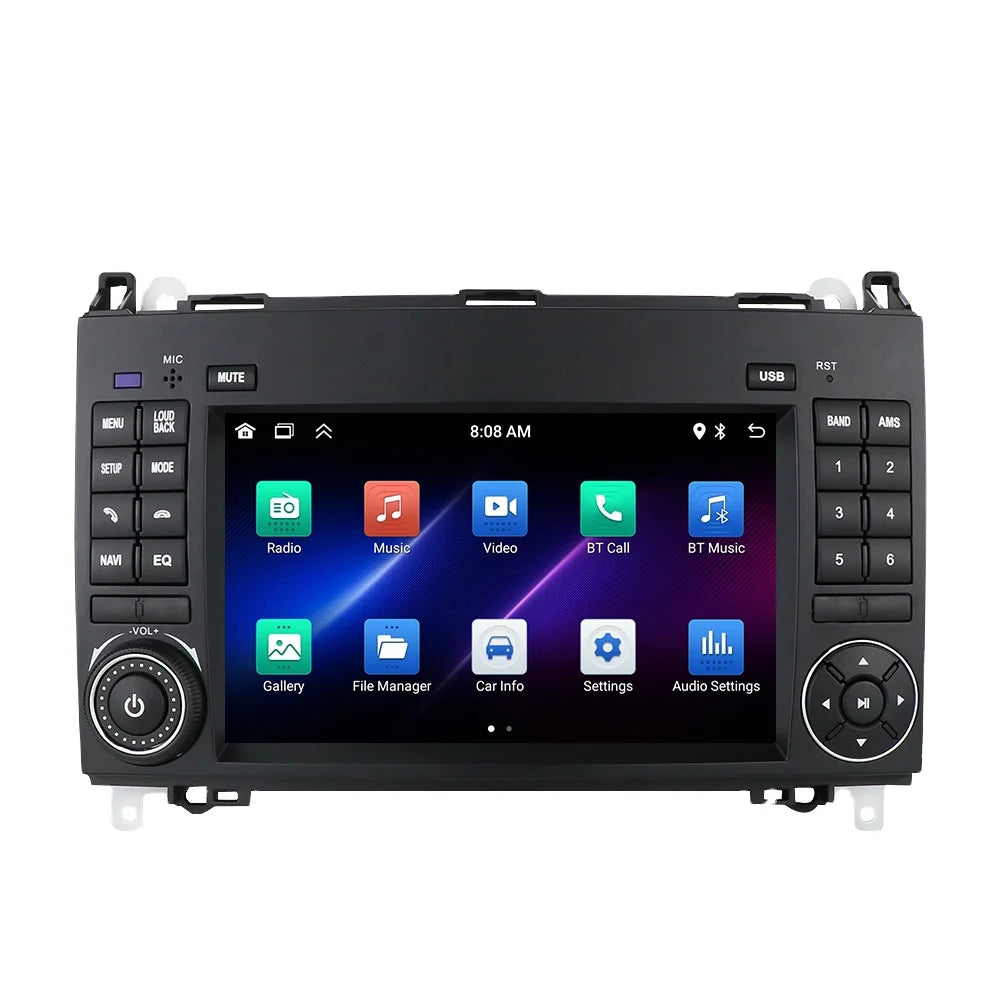 LELV  7" 4-core 8-core Android 13 Car Dvd 4g Dab+ Dsp for Benz B200 Viano Vito Android Car Post