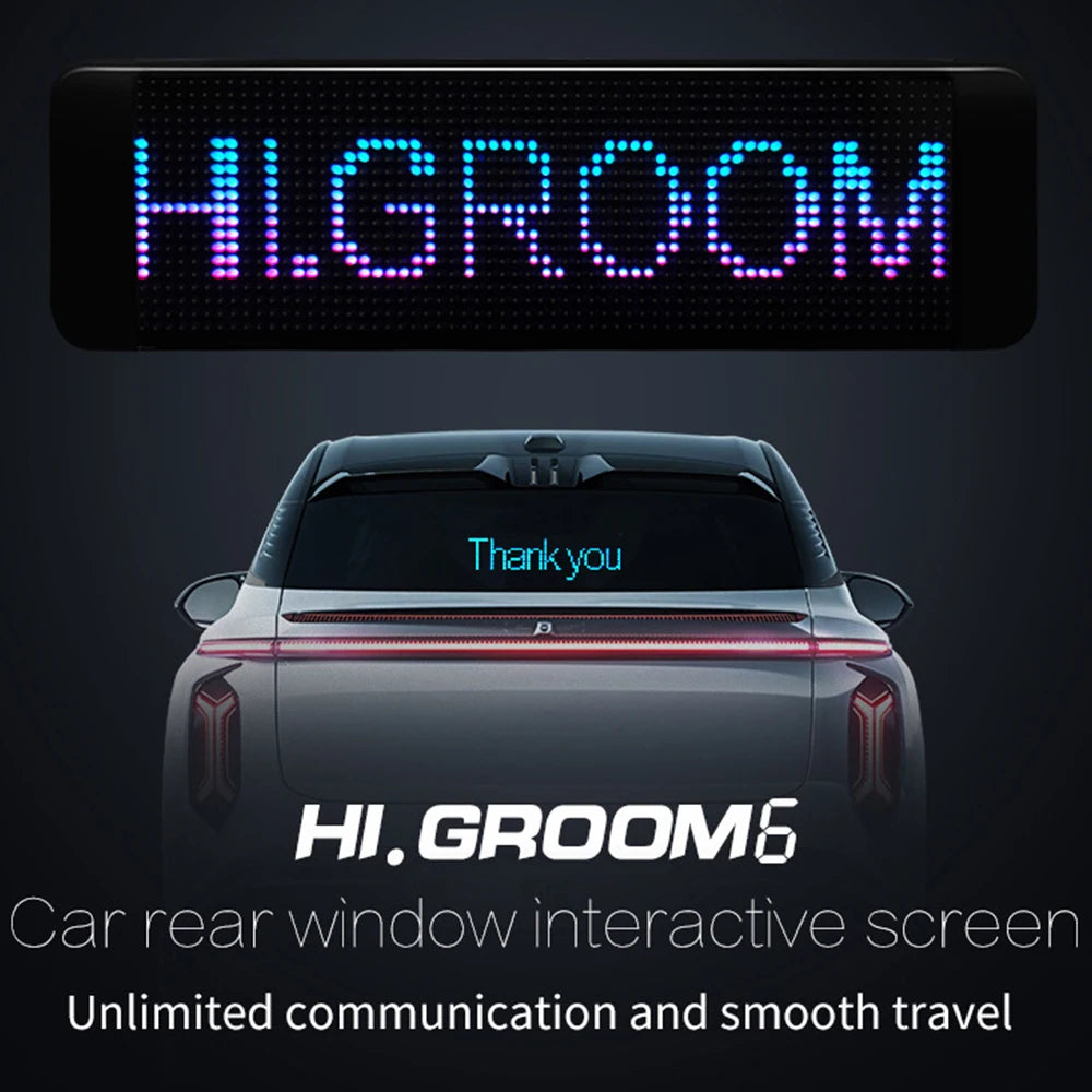 Led Smart Car Sticker Waterproof Sunscreen Supplier Wholesale Flexible Soft Film Car Screen Car Rear Window Expression Screen