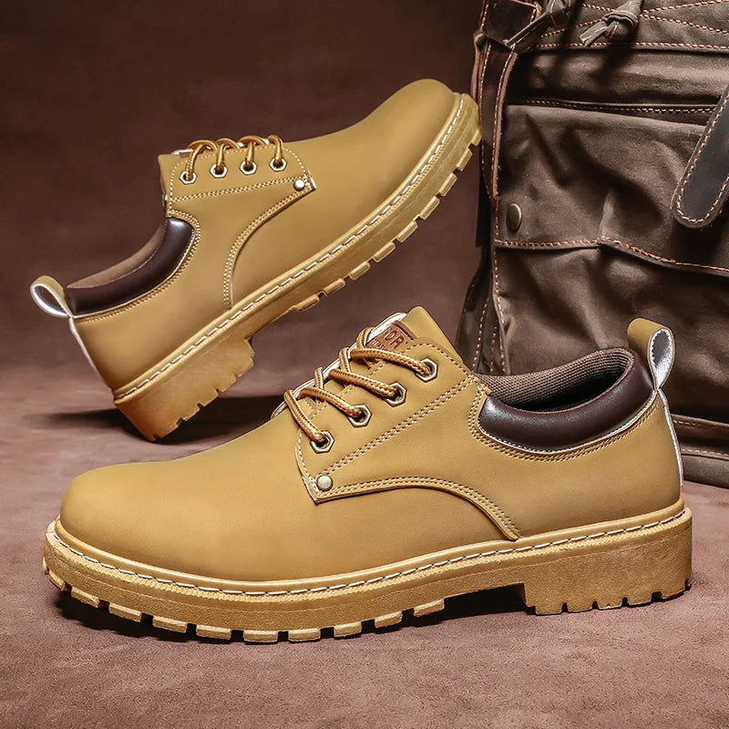 Mens Anti-slip Safety Waterproof Working Shoes Outdoor Rubber Walking Style Shoes