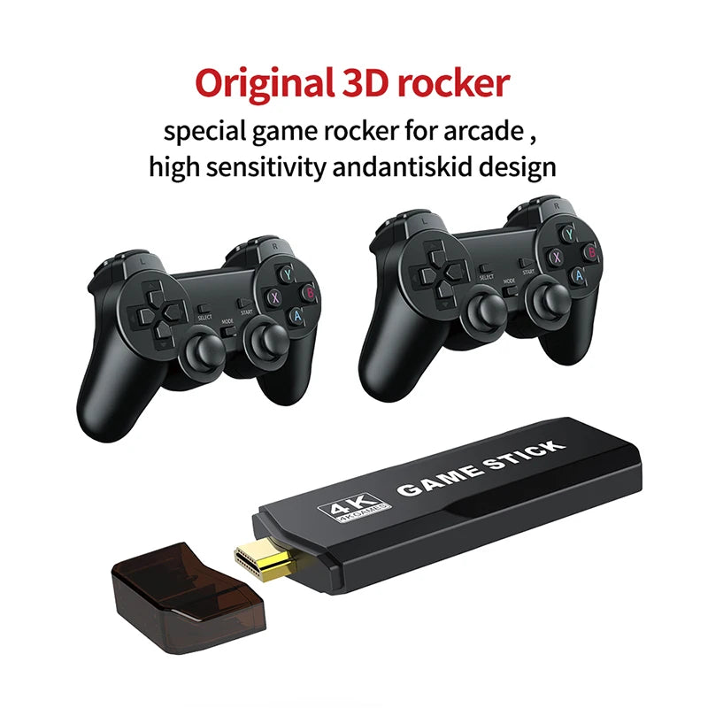 Wholesale Christmas Home Gift Retro 4K GD10 Plus P3 Rechargeable Controller Family TV Video Games Console X2 Game Stick