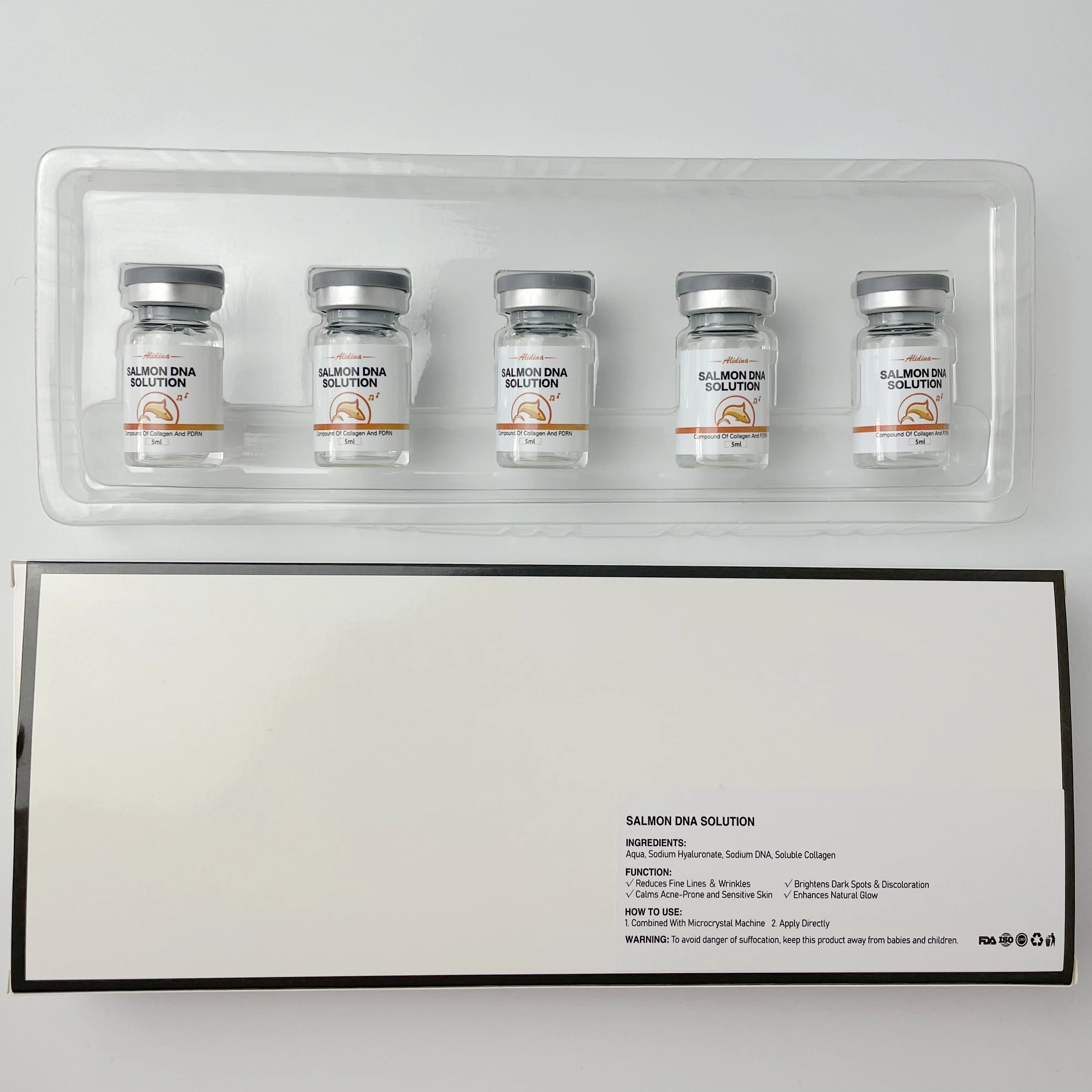 GZ Salmon DNA Serum Collagen Solution and Tool for Acne-Prone Skin & Dark Spot Correction Wrinkle Face for USA Beauty Salon