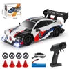 Semi-Proportional Control 1/24 Adjustable Light Drift Racing Metal Car Outdoor Toys with Battery Protection Charger