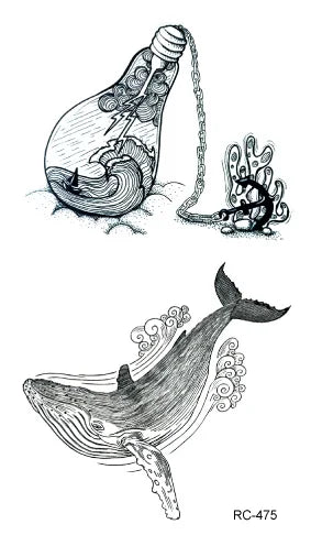 Waterproof 100 Different Cat Dog Deer Tattoo Designs for Women Men Body Art Colorful Black Fake Arm Hands Animal Tattoo Stickers