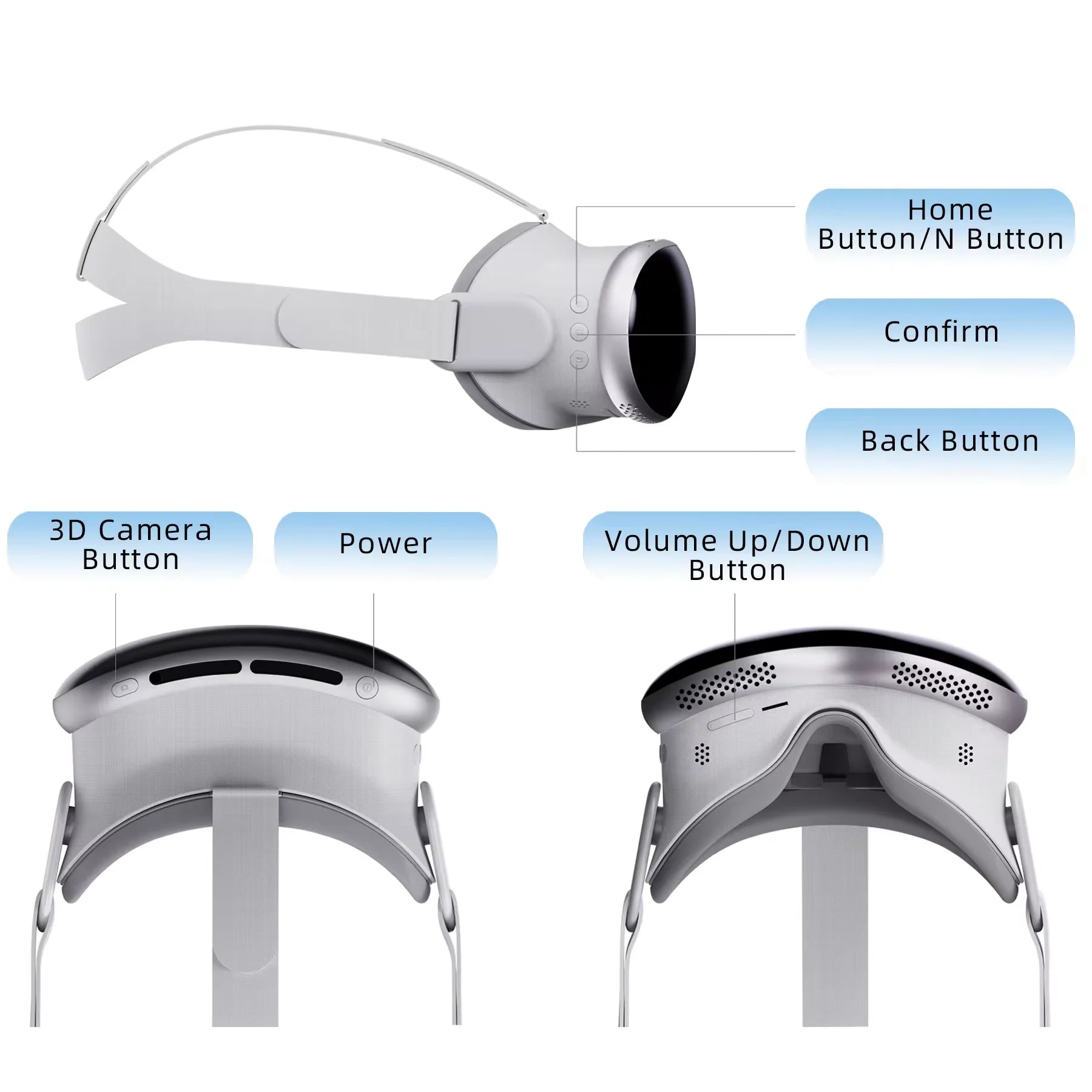 VR Gaming 3d VR Glasses VR 3D Headset Mask Camera