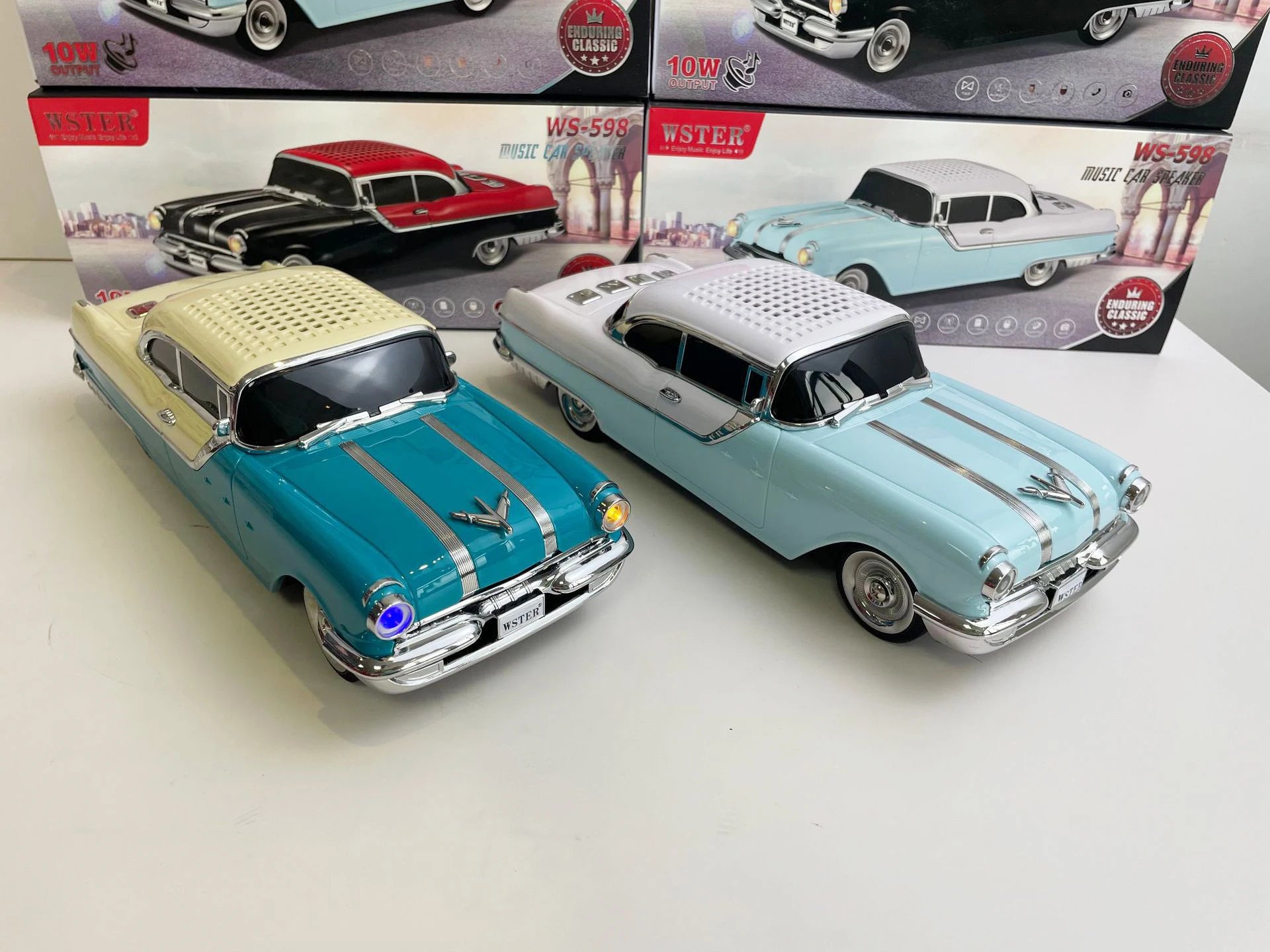 NEW WS-598 1500mAh Classical Car Design Wireless Home Theater Sound System Portable Mini Blue Tooth Party Speaker