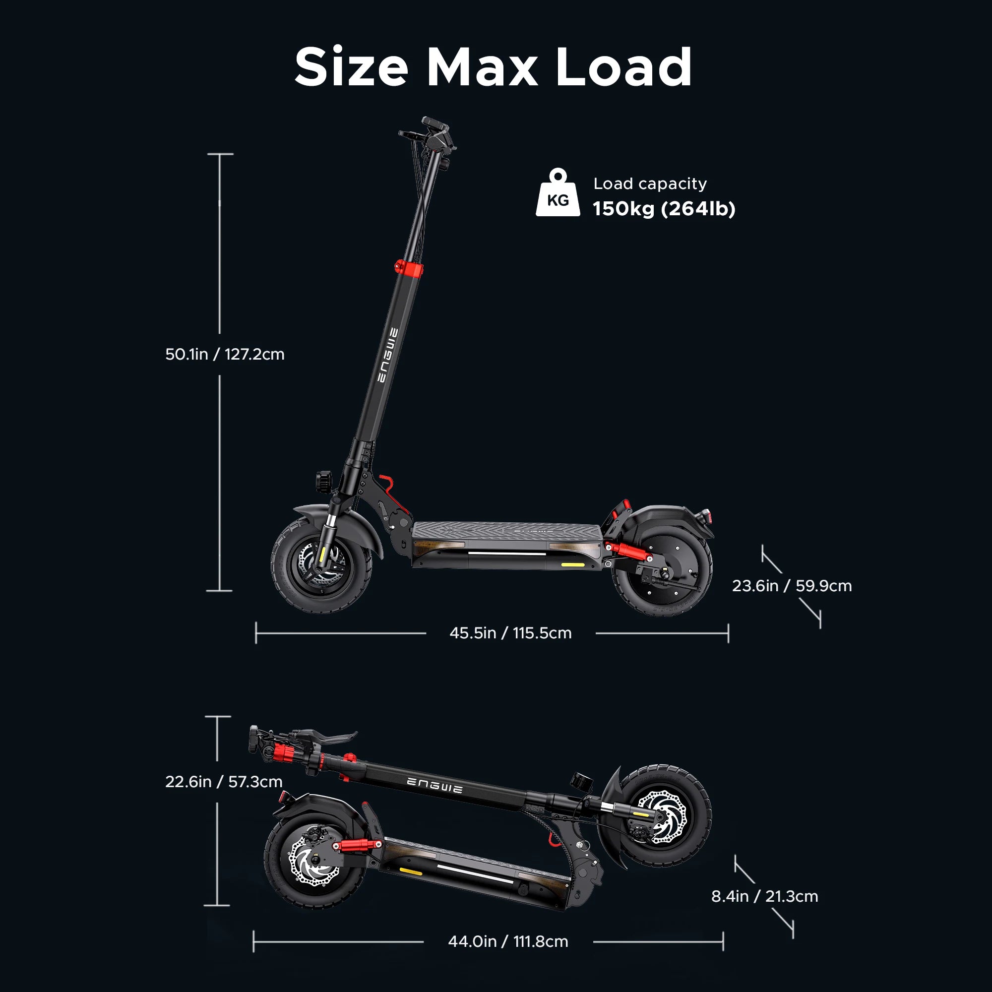 ENGWE Y600 Foldable Lightweight Electric Scooter 500W 18Ah Long Range Kick Scooter Drop Shipping From EU Warehouse