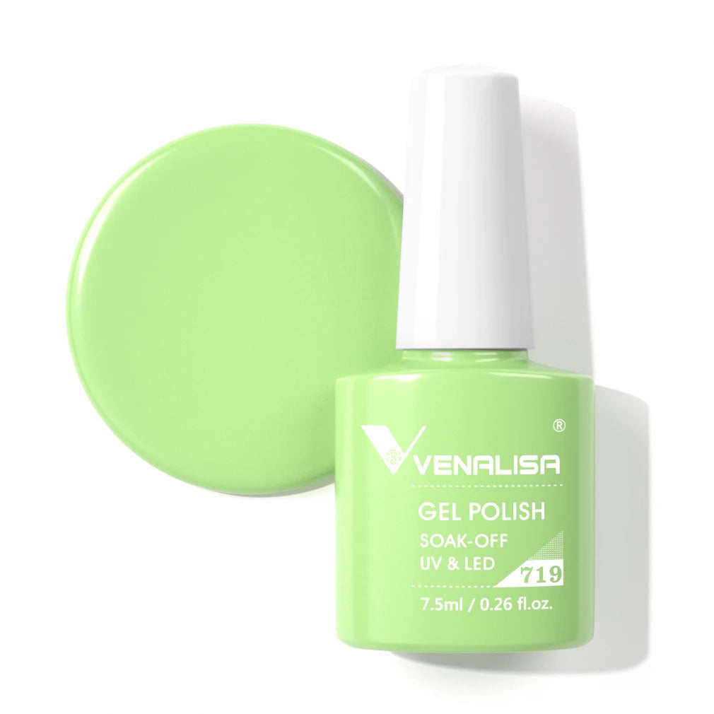 VENALISA Nail Gel Polish Full Coverage Holographic Camouflage Nail Varnish Manicure Lacquer Polish Soak Off UV LED Lacquer 7.5ML