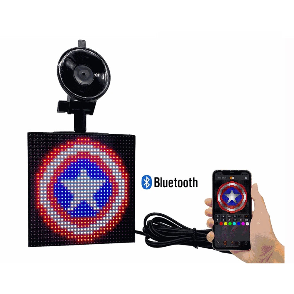 Led P4 Smart Car Screen Factory Led Car Rear Window Expression Screen Led Expression Light Car Screen Usb Rechargeable Battery