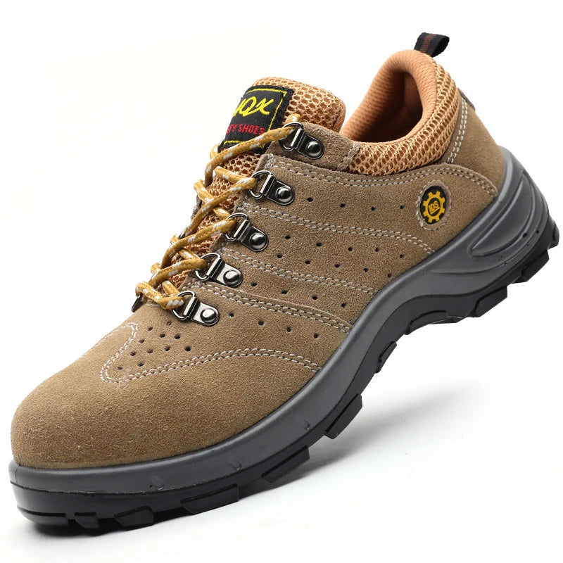 LIGHT BEARER Suede Leather PU/PU Sole Cheap Price Working Shoes Metal Toe Light Weight Industrial Safety Shoe