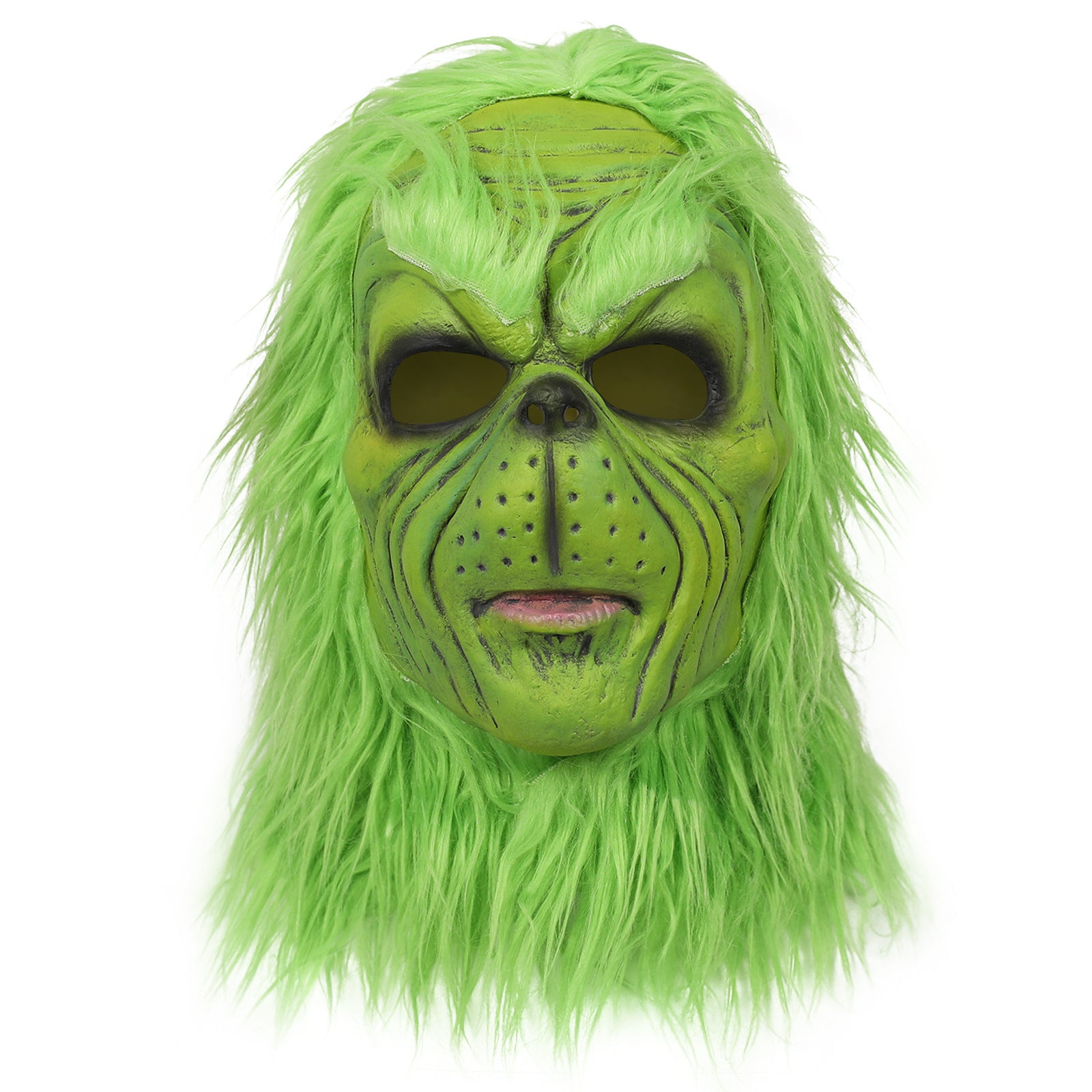Grinch Mask 2025 New Christmas Green Haired Monster Gloves Cos Santa Claus Hat The Grinch