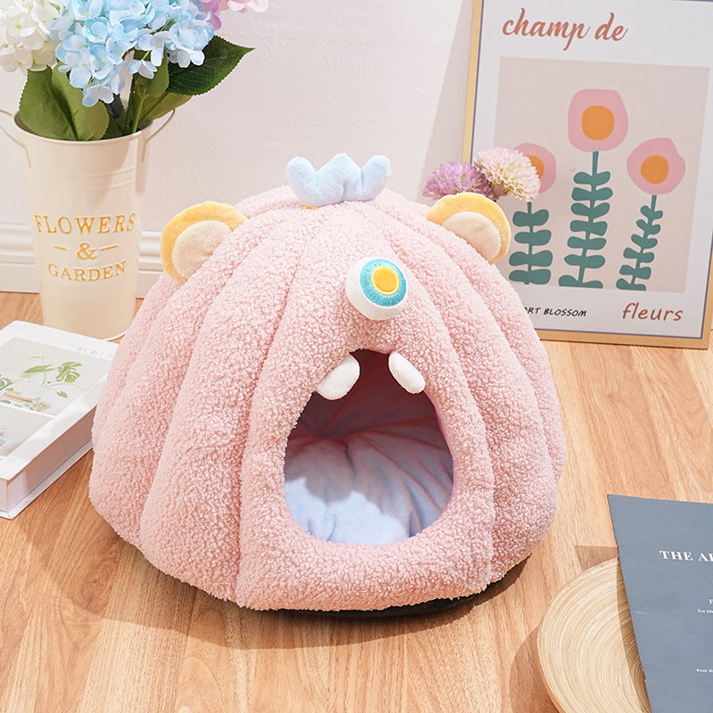 Monster Nest Cat Bed Autumn and Winter Cat Hide and Seek Play Sleep in One Cat Dog Nest Pet Nest Halloween