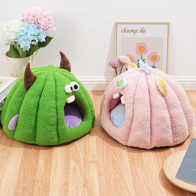 Monster Nest Cat Bed Autumn and Winter Cat Hide and Seek Play Sleep in One Cat Dog Nest Pet Nest Halloween
