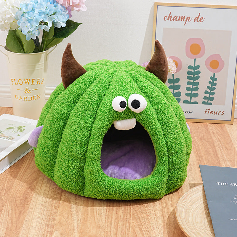 Monster Nest Cat Bed Autumn and Winter Cat Hide and Seek Play Sleep in One Cat Dog Nest Pet Nest Halloween