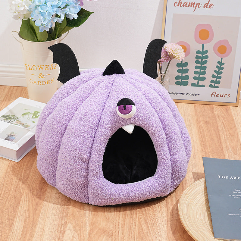 Monster Nest Cat Bed Autumn and Winter Cat Hide and Seek Play Sleep in One Cat Dog Nest Pet Nest Halloween