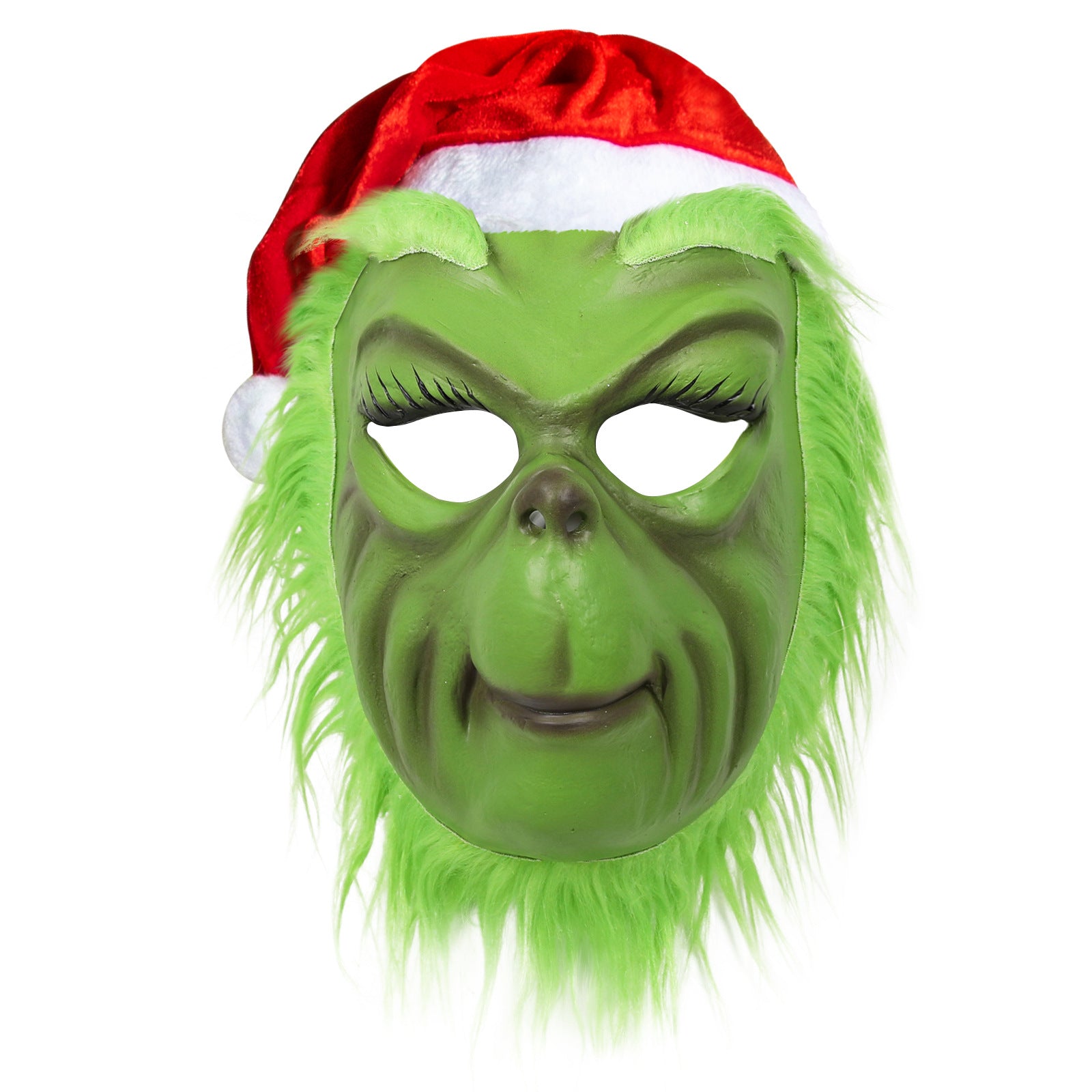 Grinch Mask 2025 New Christmas Green Haired Monster Gloves Cos Santa Claus Hat The Grinch