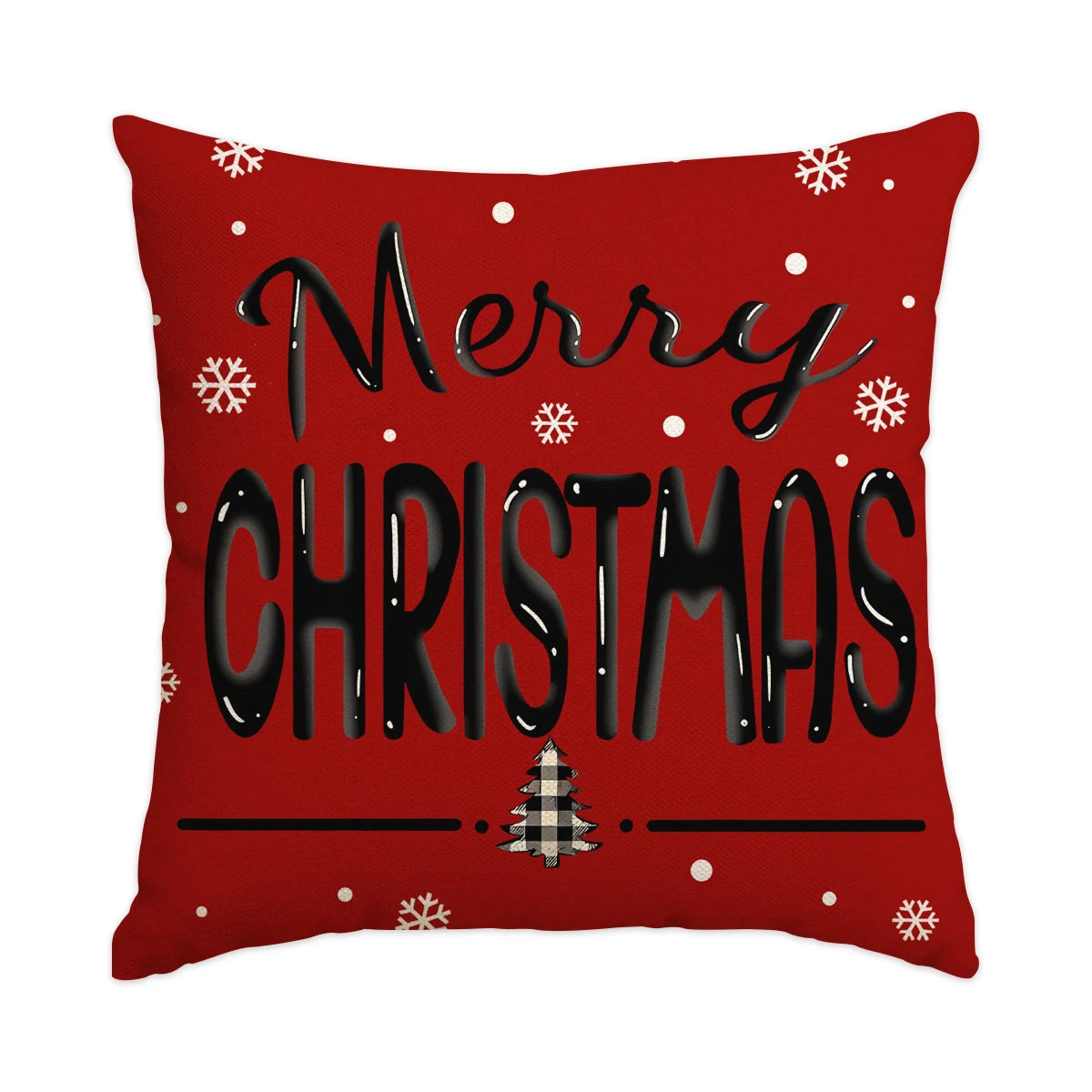 1/4pcs Retro Christmas Pillowcase, Christmas Ball, Christmas Tree, Retro Truck Design, Cushion Cover, Christmas Decorations