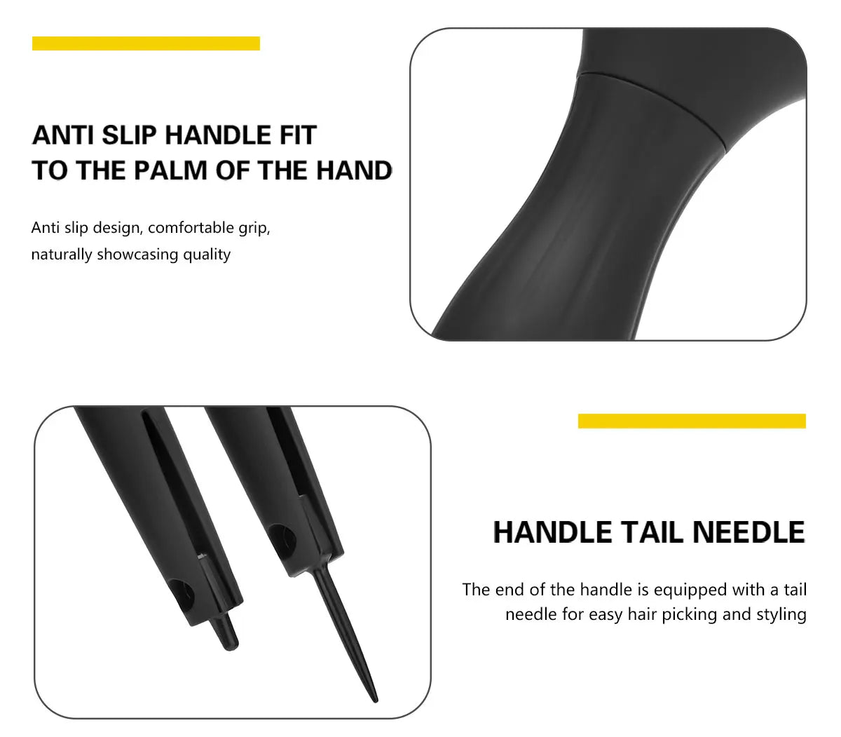 BARBERTOP Peigne rond cheveux bouclés