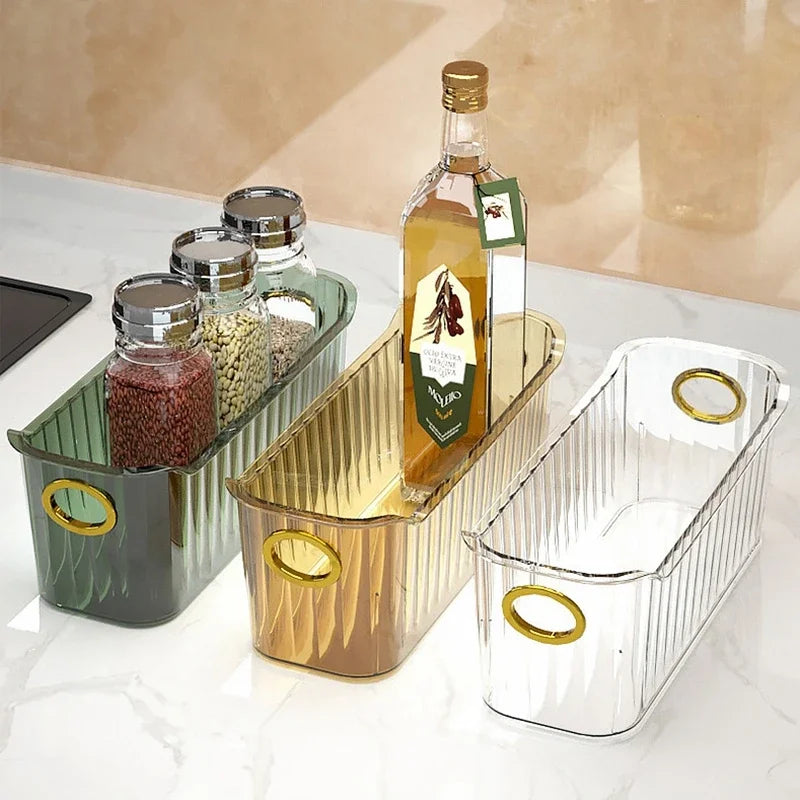 Cosmetics Box Desktop Storage Drawer Stackable Storage Box with Handle Makeup Organizers Basket Poatable Sundries Acrylic Rack