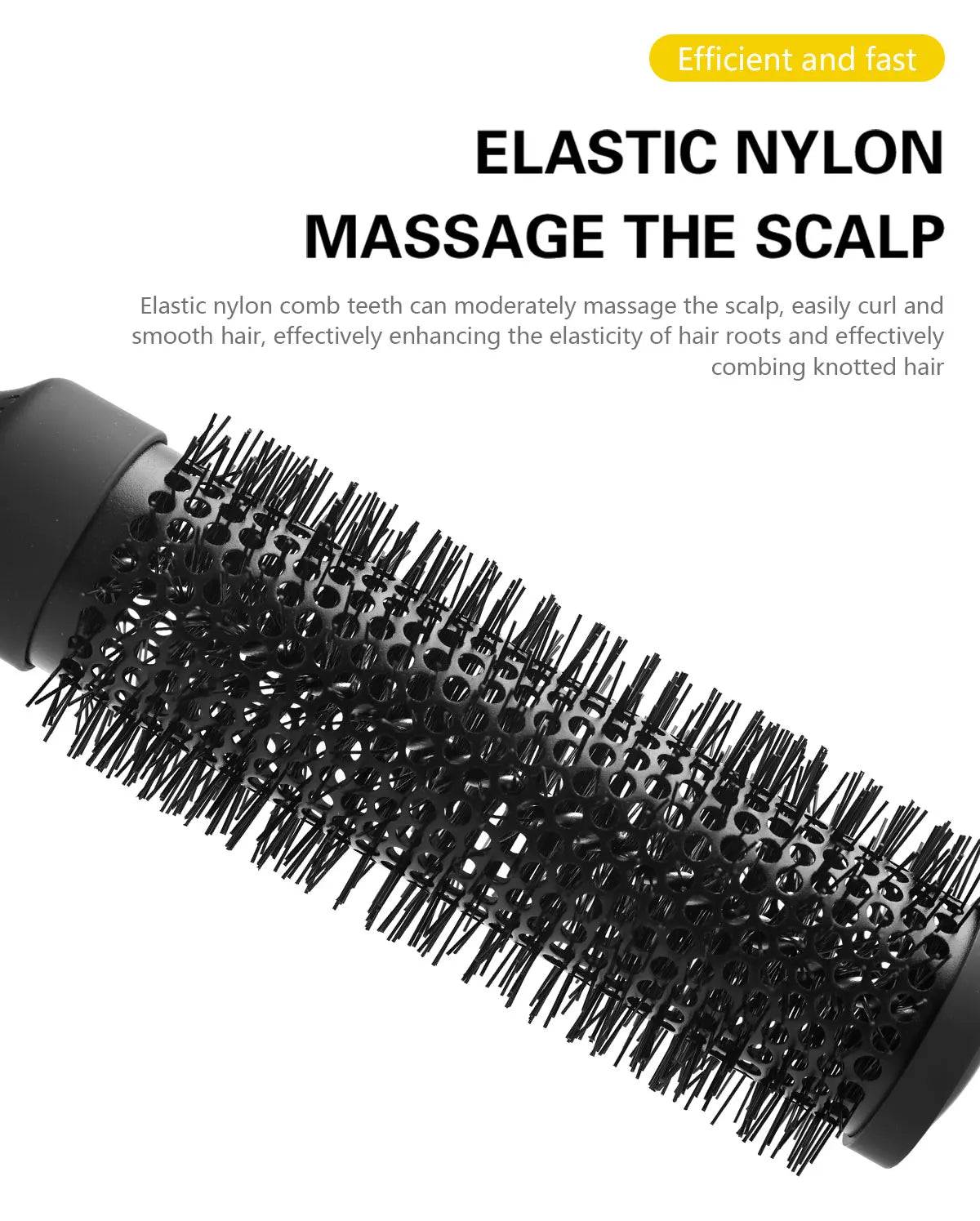 BARBERTOP Peigne rond cheveux bouclés